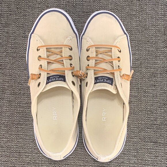 Sperry Pier View Sand Sneaker - Women's Size 8 - shoes canvas tan beige STS81816 - Picture 3 of 13